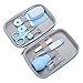 Produktbild 8 Stücke Baby Tägliche Pflege Kit Bequeme Baby-pflege Kit Nagelknipser Schere Haar Pinsel Kamm (Blue)