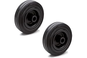 ‎GANTER NORMELEMENTE Ganter Normelemente | Gummiräder, Ersatzräder | 125mm | 2 Räder | 220kg | Laufbelag Gummi, Radkörper Polypropylen |GN 22873-125-G-A