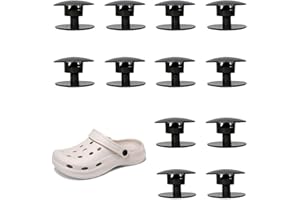 UEAVOID 12 Paar Croc Nieten Knöpfe, Kunststoff Druckknöpfe, Verschlüsse, Schuhe, Pop Nieten, Reparatur, Dekoration (15,5mm, 15mm)