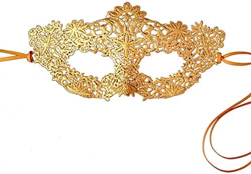 Gorgeous Gold Coachella Lace Masquerade Mask by Samantha Peach