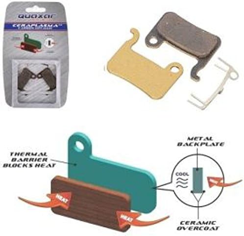 Quaxar Cerapl Asma Brake Pads for Shimano XTR XT SLX LX Deore/Sant (Carbon/Organic)