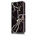 Produktbild iPhone 7 Plus / iPhone 8 Plus Hülle, Chreey Marmor (Marble) Serie Muster Premium PU Leder Schutzhülle Brieftasche Flip Handyhülle [Schwarzer Marmor]