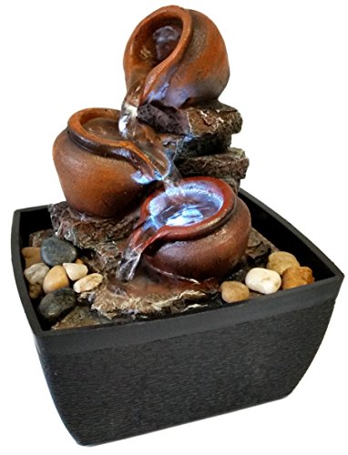 Zimmerbrunnen Feng Shui in Polyresin mit LEDs Jarras - 3