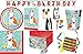 Produktbild JT-Lizenzen Hund 53-teiliges Kindergeburtstag Party Deko Set Motto Fete Feier 8 Teller, 8 Becher, 16 Servietten, 8 Einladungskarten, 8 Partytüten, 1 Tischdecke, 1 Partykette, 3 Rollen Luftschlangen