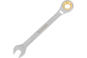 DAKCOS Fixed Head Ratchet Spanner 14mm Ratcheting Combination Wrench Chrome Vanadium Steel