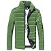 Produktbild Herren Jacke Btruely Herbst Winter Männer Slim Mantel Warm Zipper Outwear (L, Grün)