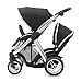 BabyStyle Oyster MAX Inline Double Baby Pushchair (inc 2nd Seat) Black