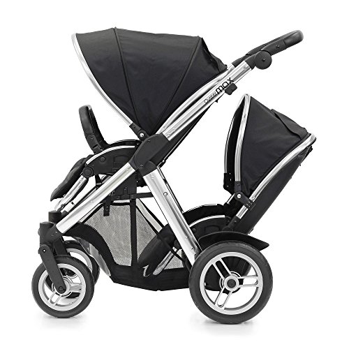 BabyStyle Oyster MAX Inline Double Baby Pushchair (inc 2nd Seat) Black
