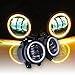 Produktbild Omotor Pair 60W 4 Inch Round Cree Led Fog Light Yellow Halo Ring & White Lamp DRL Bulb Angle Eyes for Jeep Wrangler JK LJ TJ Headlight Trackor Boat Auto Driving Offroad Lamp Accessories