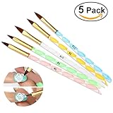 Pixnor 5pcs Acrylic Nail Art UV Gel Carving Pen Brush Liquid Powder DIY