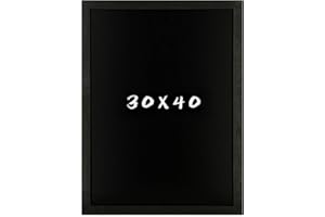 Postergaleria Pizarra para pared | 30x40cm | Negro | Pizarra de madera de pino (HDF) | con tiza y una cuerda para colgar | para cocinas, cafeterías, tiendas | Muchos colores | 6 tamaños