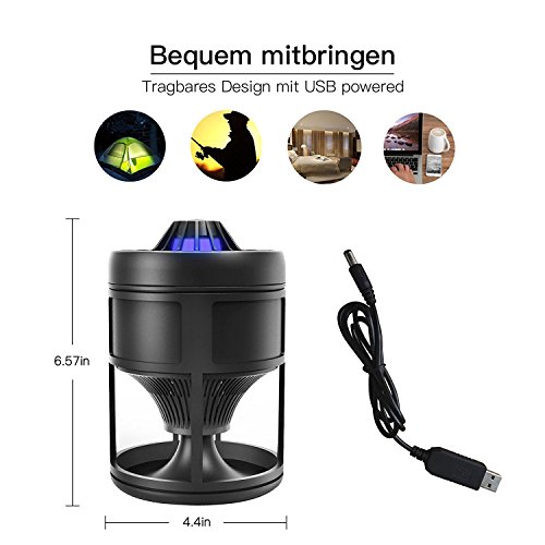 Oittm Elektrischen Moskito Killer Led Moskito Tötung ohne Strahlung Moskito Killer Lampe mit USB Schnittstelle ( Größe 110mm*110mm*150mm) - 2