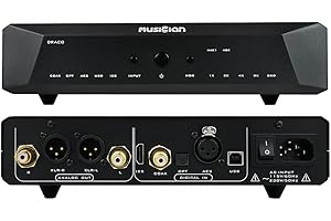 AOSHIDA Musician Draco R2R DAC HiFi Decodificatore entry-level USB/ I2S/ AES/OPT/COAX Ingresso XLR/Uscita RCA DSD1024 PCM1536 Decodificatore Home Audio Desktop (Nero)