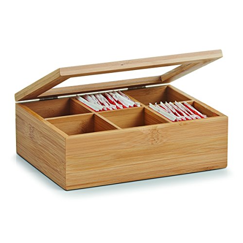 Zeller 25360 Teebeutelbox aus Bambus, 21 x 16 x 7,5 cm - 2
