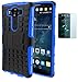 Produktbild ISENPENK LG V10/H960A(2015) Stand Case mit Panzerglas/Schutzfolie,TPU+PC Ultra Slim Silikon Tough Rugged Dual-Layer Hardcase with Built-in Kickstand Thin Schutzhüllen,Wasserdicht Shockproof Anti Slip Protection Hülle Tasche für LG V10/H960A(2015) 5.7Zoll-[blau]+Panzerglas/Schutzfolie/Displayschutzfolie
