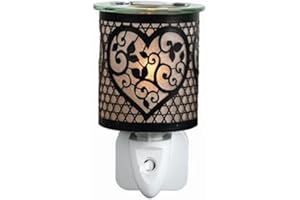 AROMA ACCESSORIES Aroma Black & Gold Heart Plug In Wax Melt Warmer