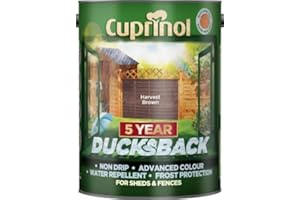 Cuprinol 5 Litre, 5 Year Ducksback Colours Harvest Brown