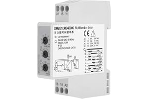 OUMEFAR DC 24V AC 24-240V Relè temporizzato con ritardo di spegnimento mini con 7 scelte di funzione Ritardo di spegnimento da 0,1s a 100h Interruttore relè di ritardo per ritardo di spegnimento