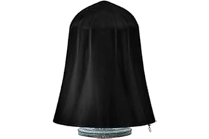 MEEVRGR Garden Fountain Cover,Heavy Duty Waterproof Cover,Oxford Waterproof and Dustproof Protective Cover for Winter Outdoor Courtyard Garden Fountain Statue Water Features(Black)