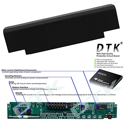 Dtk® Ultra Hochleistung Notebook Laptop Batterie Li-ion Akku für Dell Inspiron 3420 3520 15r 17r 14r 13r N5110 N5010 N4110 N4010 N7110 N3010 M5110 M4110 M501 M503 Series, Fits P/n J1knd 4t7jn [6-cell 4400mah/49wh] - 3
