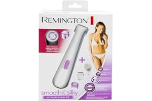 Remington Depiladora Mujer Ultimate Bikini Kit, Afeitadora Zona Bikini Inalámbrica, Peine Ajustable con 3 Longitudes, Cepillo Exfoliante, Mini Afeitadora, Resistente Agua, Indicador Carga, WPG4035