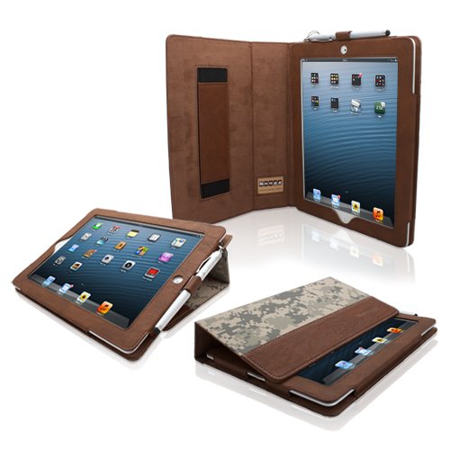 iPad 4 und 3 Hülle (Camouflage ), Snugg - Smart Case mit lebenslanger Garantie + Sleep / Wake Funktion