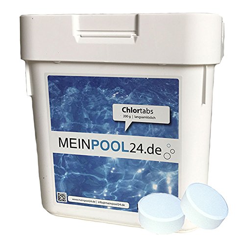 5 kg MEINPOOL24.DE Chlortabs 200 g langsamlöslich organisch