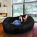 Produktbild Der größte Sitzsack Europas - Riesiger Giga Sitzsack in Schwarz mit 1500l Memory Schaumstoff Füllung und Waschbarem Bezug - Gemütliches Sofa, Riesen Bett, Bean Bag für Kinder und Erwachsene