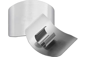 TAASMOOG U/B 2Pcs Finger Guard Kitchen, Knife Cutting Safe Protector, Vegetables and Fruits Slicing Stainless Knife Finger Guard, Steel Finger Protector, Stainless Steel Finger Guard Knife