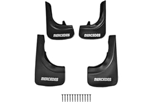 acpar Compatibile con Mercedes Parafanghi Anteriori e Posteriori Set del Veicolo 4 Pezzi Nero
