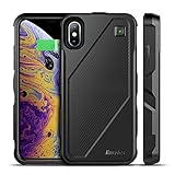 [Leistungsfähig] Unterstützt kabelloses Laden von Akku Hülle. Sie können das kabellose Laden Ihres iPhone X / Xs mit der Akku Hülle verwenden. Der Powerbank Typ-c Port unterstützt Eingabe und Ausgabe, damit nach dem USB C um andere Geräte zu laden.