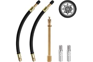 DOUSELLA 5 Stück Auto Reifen Ventilverlängerungen Messing Autoventil Ventilverlängerung Flexible 18cm Gummi Reifen Ventil Kupfer Ventiladapter Reifen Verlängerung Adapter für Auto Motorrad Fahrrad