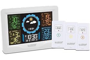 La Crosse Technology - WS6304 Station météo colorée 3 capteurs - Blanc