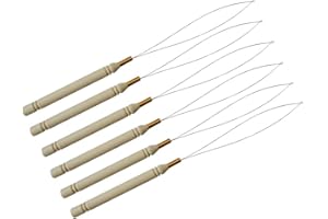 YANTAISIYU 6pcs Ago Extension Loop Infilatore Filo tirando strumento gancio per capelli estensioni di piume