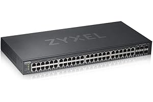 Zyxel 48-Port Gigabit Ethernet Smart Managed Switch with 4 Gigabit Combo Ports and 2 SFP Ports and Hybrid Cloud mode [GS1920-48v2]