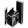DEEJAY LED TBH14M6U Fly Drive Case 14u Space Slant Mixer Rack / 6u Space Vertical Rack System with Full AC Door
