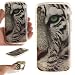 Produktbild Nancen LG K4 (4,5 Zoll) Hülle, Ultra Dünn Spezielle Weiche TPU Full Silikon Cover Case Handyhülle Schutzhülle Tasche [Grüne Augen Tiger]