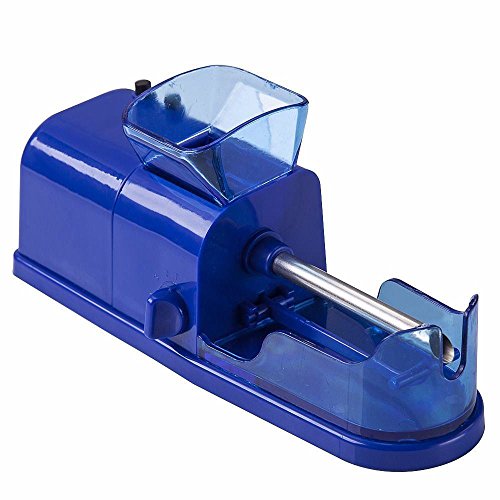 Preisvergleich Produktbild Zigarettenmaschine Vollautomatisch Zigarettendrehmaschine Metall,WQIANGHZI Zigarettenstopfmaschine Elektrisch Powermatic,Stopfmaschine Elektrisch,Problemlos Einstellbarer Durchmesser (Blau)