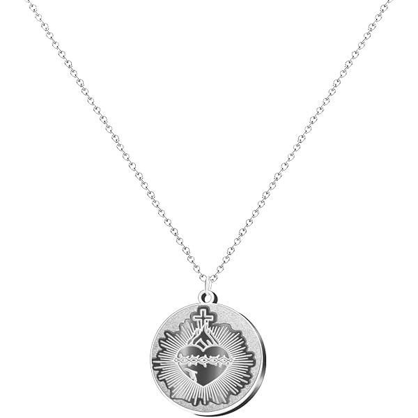 TrueFaithJewelry édaille Iraculeuse En Argent Sterling Et éail Bleu Avec Bordure Festonnée, 1