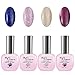 She Goldilocks Long Lasting Soak Off Nail Polish | 4 bottles with 15ml each of UV Gel Polish | Colors Set (Deep Sea)