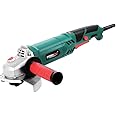 POSENPRO 125MM Corded Angle Grinder, 1100W Cut-Off/Angle Grinder Tool, Variable Speed 3000-12000RPM, 2-Position Side Handle for Metal Surface Cutting/Grinding/Polishing
