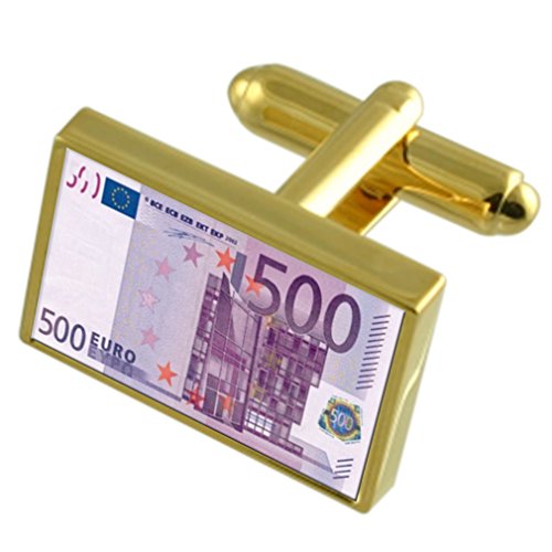 Preisvergleich Produktbild Select Gifts 500 Euro Gold-Manschettenknöpfe Gravur Box