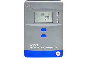 Y&H 40A MPPT Solar Charge Controller 12V/24V Auto Battery Regulator LCD Display,MAX PV Panel Input 1040W for AGM,Gel,Flooded and Lithium Battery Charging