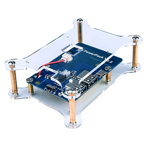 For Raspberry Pi 3 Kuman Lithium Battery Pack Expansion Board RPi Power Pack Power Supply+ USB Cable + 2 layer Acrylic Board for Pi 3 2 Model B B+ A A+ KY68C - 2