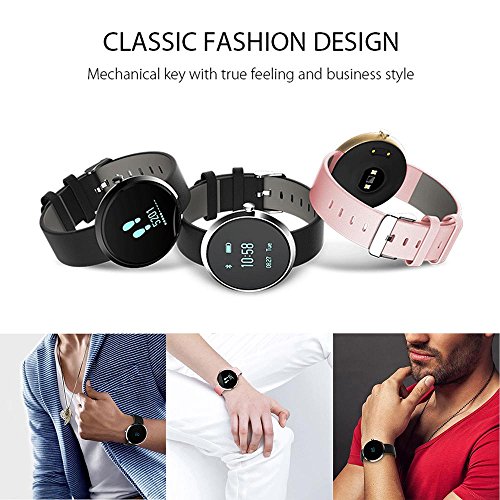 KOBWA Fitness Armband, Bluetooth 4.0 Fitness Tracker mit Pulsmesser, Blutdruckmessgerät, Schrittzähler, Schlafanalyse, Push-Message, IP67 Wasserdicht Ultra Dünne Aktivitätstracker für Android und IOS - 3