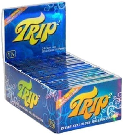 TRIP2 Clear Cellulose Rolling Papers 1¼ Size 50 Blatt / 24's (Leaflets, Paper, Paper, Cigarette Paper)