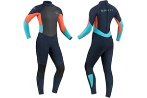 Osprey Womens Full Length 5mm Winter Wetsuit, Adult Neoprene Surfing Diving Wetsuit, Zero, Coral, Various Sizes