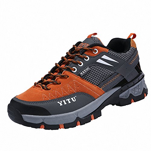 BenSports Orange Chaussures de Randonnée Trail Running Sports Homme Femme,36-45