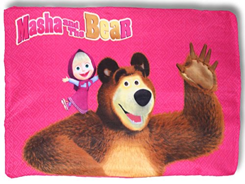 Masha und der Bär Fleece Decke Kuscheldecke 100x150cm (u658b)