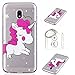 Produktbild Hülle Galaxy J3 2017 (European Version) Hülle,TPU Case Schutzhülle Silikon Case,Niedliche Cartoon Malerei Durchsichtige TPU Bumper Handy Tasche Case Cover Etui für Galaxy J330 + Schlüsselanhänger (O) (10)